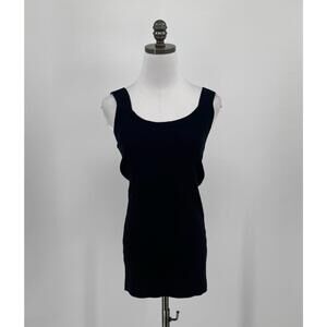 Maiyet Black Cashmere Ribbed Stretch Sleeveless Tunic Top Sz S